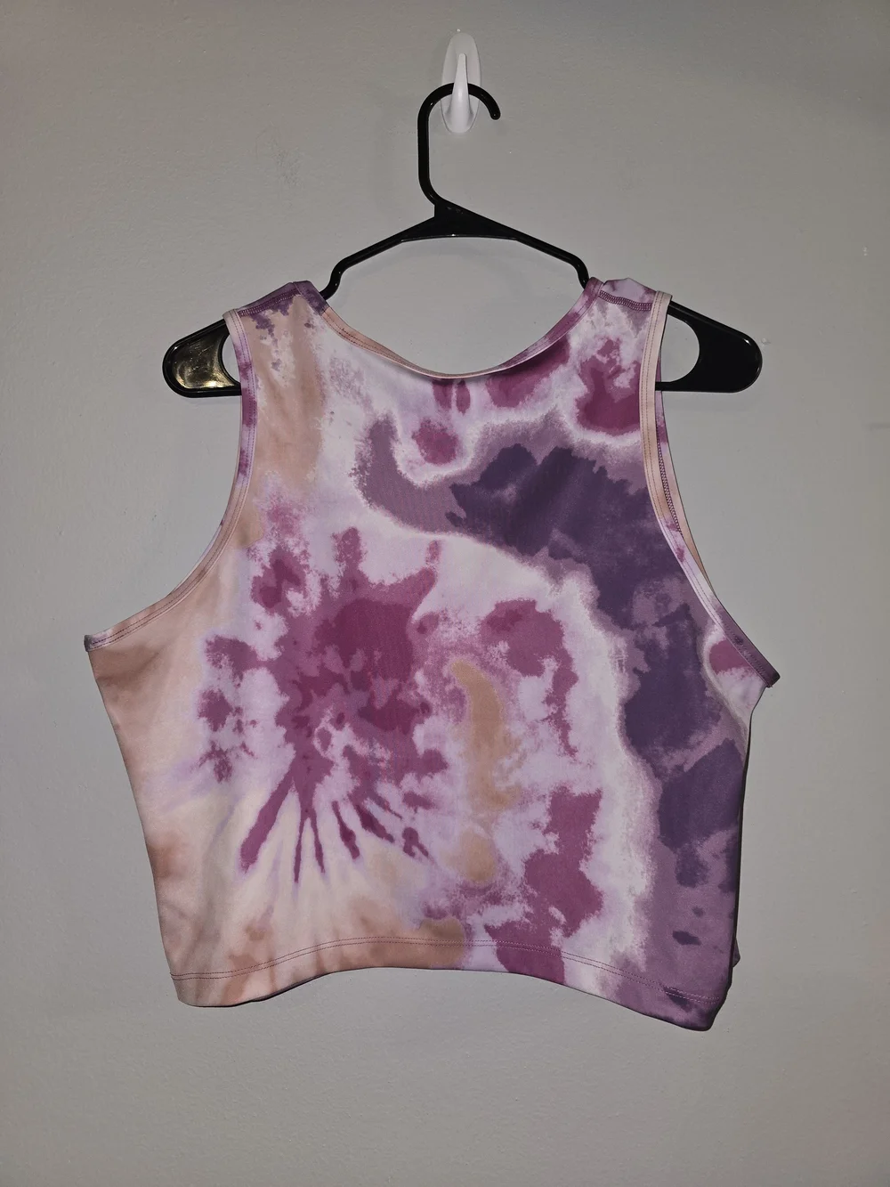 Nike Purple Tie-Dye Cropped Tank & Navy NIKE Graphic Tank Set
